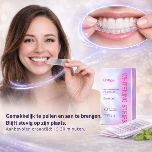 Oralhoe Teeth Whitening Strips | Visibly Whiter Teeth in Just 30 Minutes — Peroxide-Free